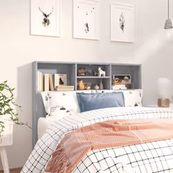 VidaXL 817247 tête de lit et pied de lit Gris, Chêne