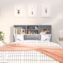 VidaXL 817247 tête de lit et pied de lit Gris, Chêne