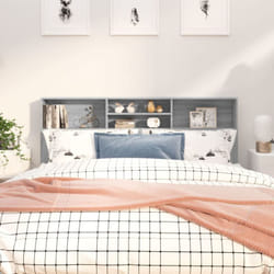 vidaXL Armoire de tête de lit Sonoma gris 180x19x103,5 cm