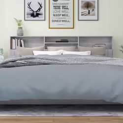 VidaXL 817262 tête de lit et pied de lit Gris, Chêne - Vue supplémentaire 5
