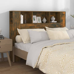 Vidaxl - Armoire de tête de lit Chêne fumé 140x18,5x104,5 cm