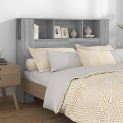 vidaXL Armoire de tête de lit Sonoma gris 140x18,5x104,5 cm - TU
