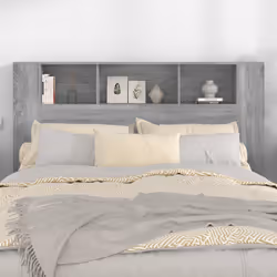 VidaXL 817274 tête de lit et pied de lit Gris, Chêne