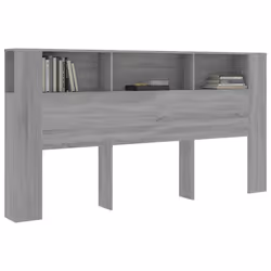 VidaXL 817280 tête de lit et pied de lit Gris, Chêne - Vue supplémentaire 6