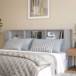 VidaXL 817283 tête de lit et pied de lit Gris, Chêne