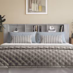 VidaXL 817283 tête de lit et pied de lit Gris, Chêne