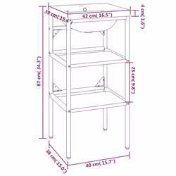 VidaXL 3101373 miroir de salle de bain et armoire de rangement pour évier - Vue supplémentaire 6