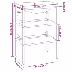 VidaXL 3101375 miroir de salle de bain et armoire de rangement pour évier - Vue supplémentaire 7