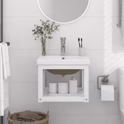 VidaXL 3101379 miroir de salle de bain et armoire de rangement pour évier