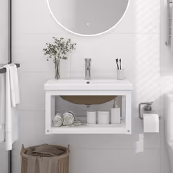 VidaXL 3101380 miroir de salle de bain et armoire de rangement pour évier