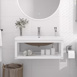 VidaXL 3101381 miroir de salle de bain et armoire de rangement pour évier