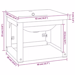 VidaXL 3101382 miroir de salle de bain et armoire de rangement pour évier - Vue supplémentaire 7