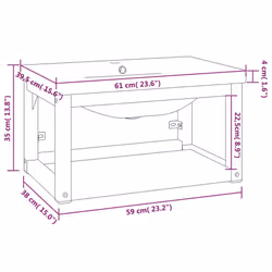 VidaXL 3101383 miroir de salle de bain et armoire de rangement pour évier - Vue supplémentaire 7