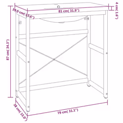 VidaXL 3101387 miroir de salle de bain et armoire de rangement pour évier - Vue supplémentaire 7