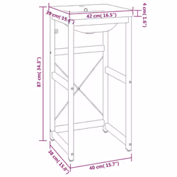 VidaXL 3101388 miroir de salle de bain et armoire de rangement pour évier - Vue supplémentaire 7