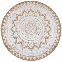 Donnez une touche naturelle à votre intérieur avec ce tapis en jute tressé ! C'est le choix parfait pour décorer votre pièce  ...