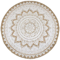 Vidaxl - Tapis de sol Jute tressée imprimée 180 cm Rond