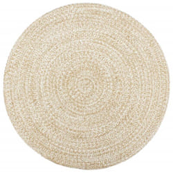 Vidaxl - Tapis fait à la main Jute Blanc et marron 240 cm