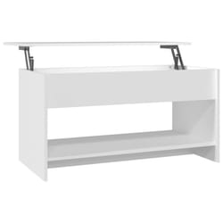 vidaXL Table basse blanc 102x50x52,5 cm bois d'ingénierie - TU