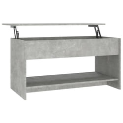 vidaXL Table basse gris béton 102x50x52,5 cm bois d'ingénierie - TU