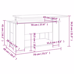 VidaXL 809710 Table à café, latérale et de salon - Vue supplémentaire 8