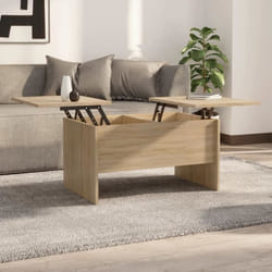 vidaXL Table basse chêne sonoma 80x50x42,5 cm bois d'ingénierie - TU