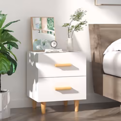 vidaXL Table de chevet Blanc 40x35x47,5 cm - TU