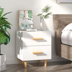 vidaXL Table de chevet Blanc 40x35x47,5 cm - TU