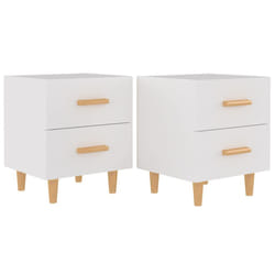 vidaXL Tables de chevet 2 pcs Blanc 40x35x47,5 cm - TU