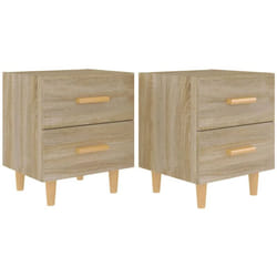 vidaXL Tables de chevet 2 pcs Chêne sonoma 40x35x47,5 cm - TU