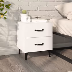 vidaXL Table de chevet Blanc 40x35x47,5 cm - TU