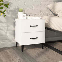 vidaXL Table de chevet Blanc 40x35x47,5 cm - TU