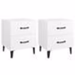 vidaXL Tables de chevet 2 pcs Blanc 40x35x47,5 cm - TU