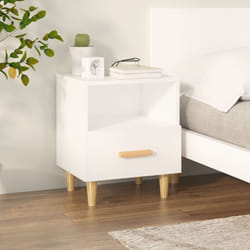 vidaXL Table de chevet Blanc 40x35x47 cm - TU