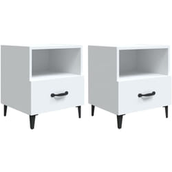 VidaXL 812025 Table de nuit et table de chevet Blanc