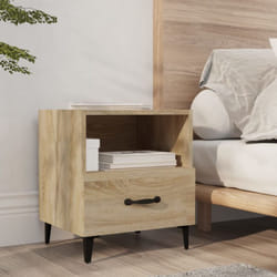 vidaXL Table de chevet Chêne sonoma Bois d'ingénierie - TU