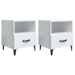 VidaXL 812037 Table de nuit et table de chevet Blanc