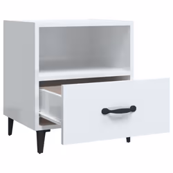 VidaXL 812037 Table de nuit et table de chevet Blanc - Vue supplémentaire 6