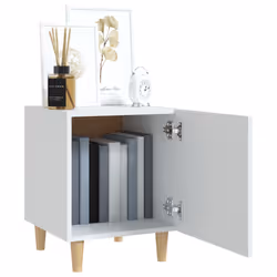 VidaXL 812042 Table de nuit et table de chevet Blanc - Vue supplémentaire 7