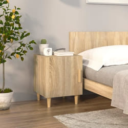 vidaXL Table de chevet Chêne sonoma Bois d'ingénierie - TU