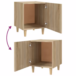 VidaXL 812049 Table de nuit et table de chevet Chêne - Vue supplémentaire 7