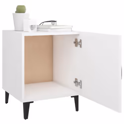 VidaXL 812060 Table de nuit et table de chevet Blanc - Vue supplémentaire 5