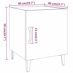 VidaXL 812060 Table de nuit et table de chevet Blanc - Vue supplémentaire 6