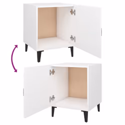 VidaXL 812061 Table de nuit et table de chevet Blanc - Vue supplémentaire 6