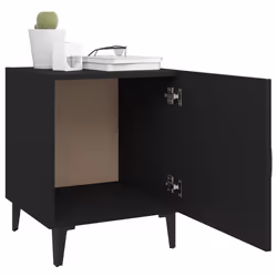 VidaXL 812063 Table de nuit et table de chevet Noir - Vue supplémentaire 7