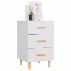 VidaXL 812078 Table de nuit et table de chevet Blanc - Vue supplémentaire 7