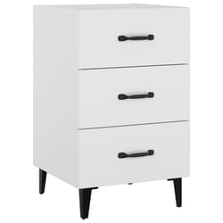 vidaXL Table de chevet blanc 40x40x66 cm bois d'ingénierie - TU