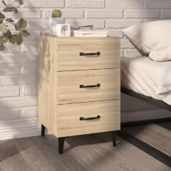 vidaXL Table de chevet chêne sonoma 40x40x66 cm bois d'ingénierie - TU
