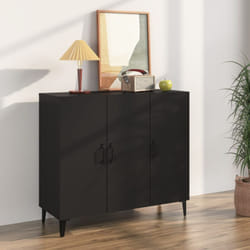 Vidaxl - Buffet noir 90x34x80 cm bois d'ingénierie