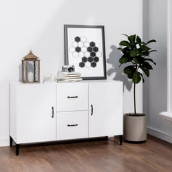 vidaXL Buffet blanc brillant 100x36x60 cm bois d'ingénierie